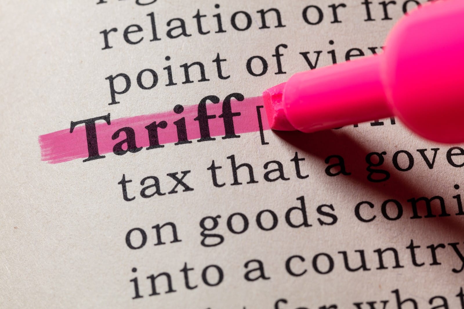 Definition Of Tariff